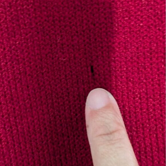 Vintage St John Santana Knit Pants Womens Size 6 Red Wide Leg Pull On USA Made - Picture 11 of 15